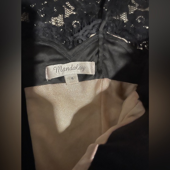 Mandalay Beaded Sequined Midi Mesh Cocktail
Dress Black Sz 4 - Picture 4 of 6